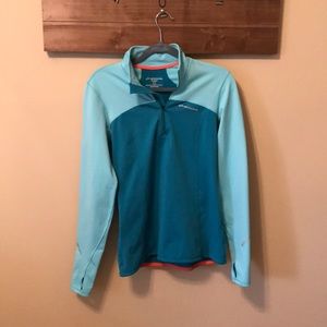 Turquoise Brooks for women pull over jacket
